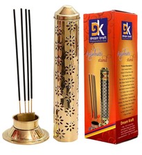 DreamKraft Brass Safety Incense Holder Agarbatti Stand with ash Catcher- 28 X 9