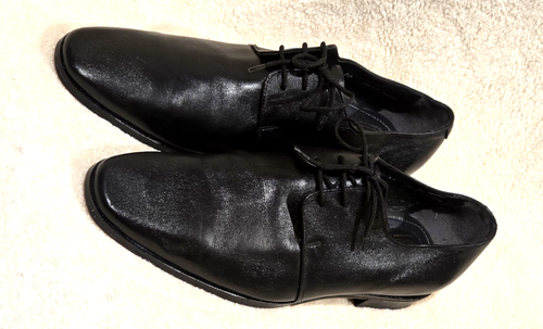 BOND MEXICAN LEATHER OXFORD DRESS SHOES MENS Sz 11 BLACK - Afbeelding 2 van 12