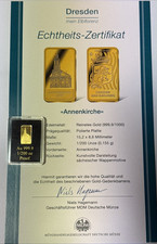 Goldbarren 1/200 OZ 999.9 Au "Annenkirche"  Gold M&uuml;nze 999/1000 Gold PP