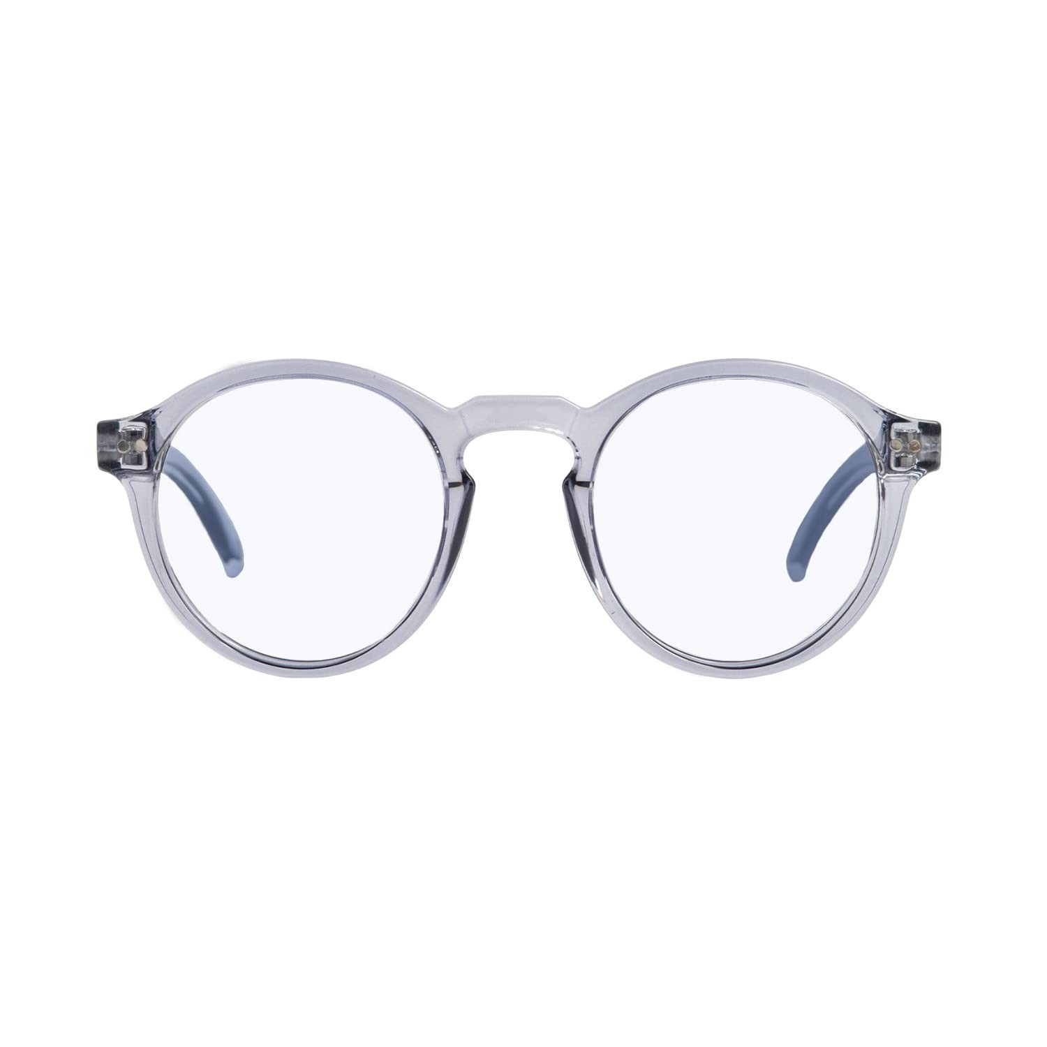 Harrison UV400 Blue Light Blocking Glasses for Men & Women in Crystal Grey