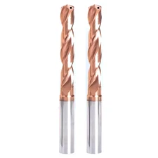 Solid Carbide 3.0-16mm 2 Flute 5D Coolant Thru TiCN Coated HRC65 Drill Bit