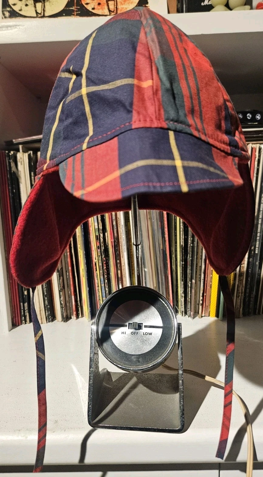 Rare Vintage 1990s Baby GAP Plaid Trapper Hat Size XS/SMALL made In Korea Cotton