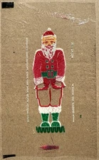Vtg 1940s-1950s Luden’s Milk Chocolate Bar Santa Claus Candy Wrapper & Drawing