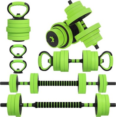 Kurzhantel Langhantel Set Gewichte Kettlebell 40kg 4 in 1 Liegestütz Ständer Fitness