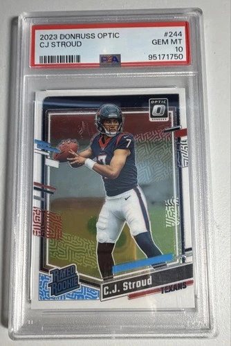 2023 Panini Donruss Optic - Rated Rookie C.J. Stroud #244 (RC) Houston PSA 10