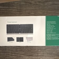 Foldable Wireless Keyboard QWERTY Black Type C Charging Mute Design Portable