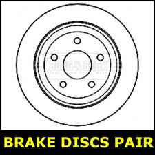 Coppia dischi freno posteriori adatti a JEEP WRANGLER JK 2.8 3.6 3.8 EGT ENS ERB BDC1