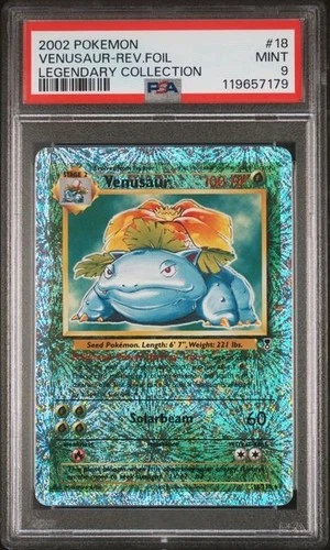 Venusaur REVERSE FOIL, ENG 18/110 Legendary Collection, PSA 9