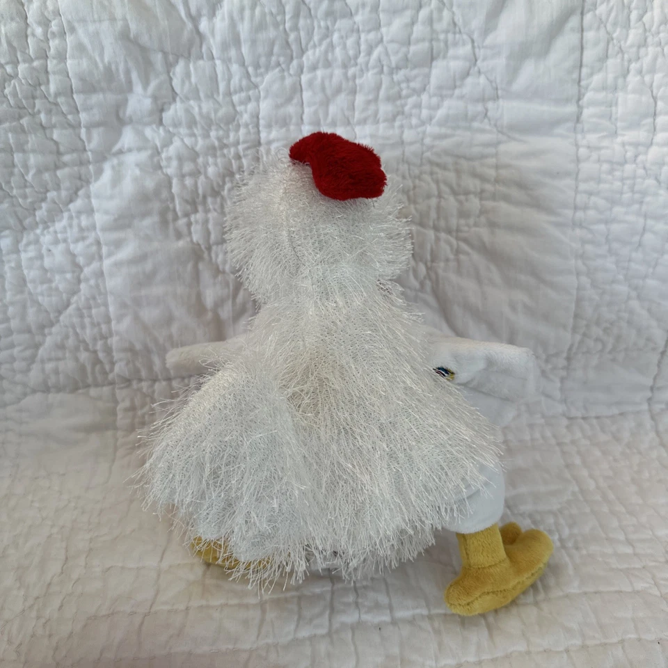 Ganz Webkinz 9” Chicken HM205 White Plush Stuffed Animal Toy No Code y2k decor - Image 4 of 4