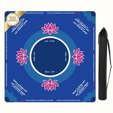Portable Mahjong Mat with Playing Instructions for Learning, Anti Slip Mahjon...
