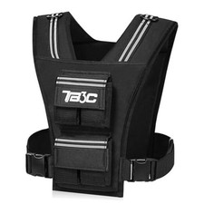 Adjustable Weighted Vest Men and Women 19lbs/ 30lbs/ 40lbs Weights 19 LB Black