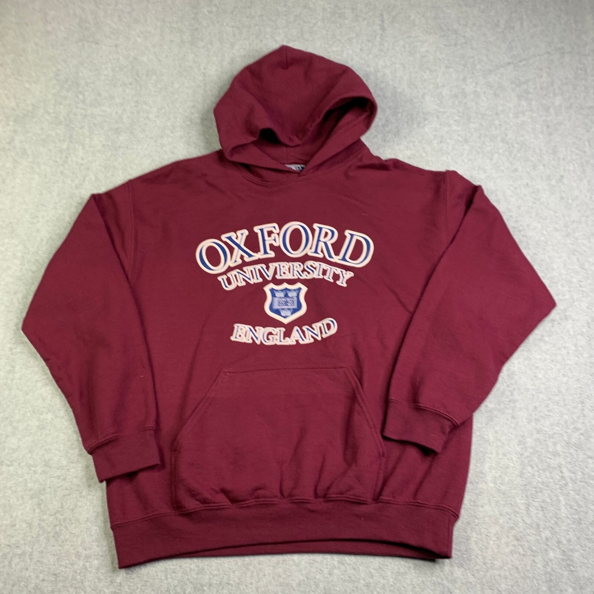 Oxford University England Hoodie Sweatshirt Adult Medium Burgundy