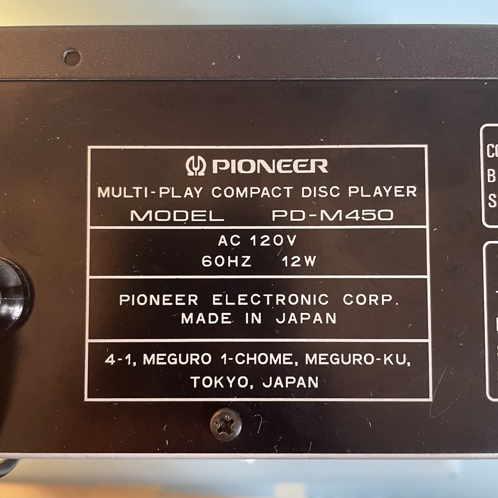 Pioneer 6 Disc CD Player Model PD-M450