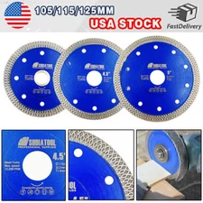 5pcs 4"/4.5" Diamond Saw Blades Tile Porcelain Dry Cutting Discs Cutter Wheels