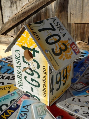 Nebraska NE Meadow Lark License Plate Bird House ~FastFreeShip~ - Picture 11 of 14