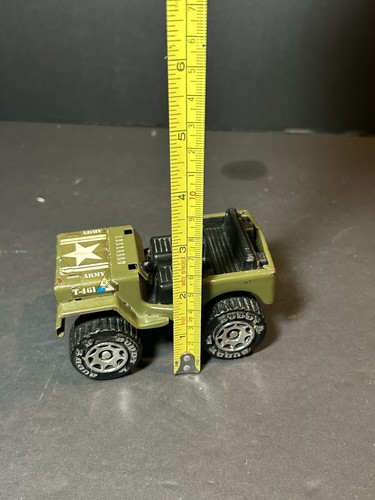 Buddy L Corp Toy Green US Army Jeep T-461 Tin Rolling Toy Truck Vintage 1980 - Picture 11 of 11