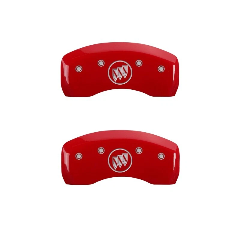 Cubiertas de pinza de disco de freno MGP rojas delanteras + traseras "Buick" Enclave CX CXL 2008-2011 Foto 3 de 4