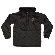 Independent x Thrasher PENTAGRAM CROSS Hooded Windbreaker Jacket BLACK XL