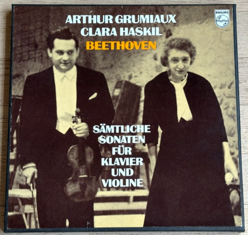 GRUMIAUX & HASKIL violin sonatas BEETHOVEN Dutch ED1 PHILIPS STEREO 4LP Box MINT - Picture 1 of 3
