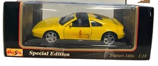 FERRARI 348 TS GIALLO MODENA YELLOW by MAISTO 31804 1:18 BRAND NEW FREE SHIPPING