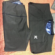 kewlioo for men Short Sleeve Top & Tights 2 Pk See Size Chart  For Fit  Open Box