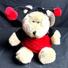 Vintage Starbucks Coffee Bearista Teddy Bear Lady Bug Plush 2001 14th Edition