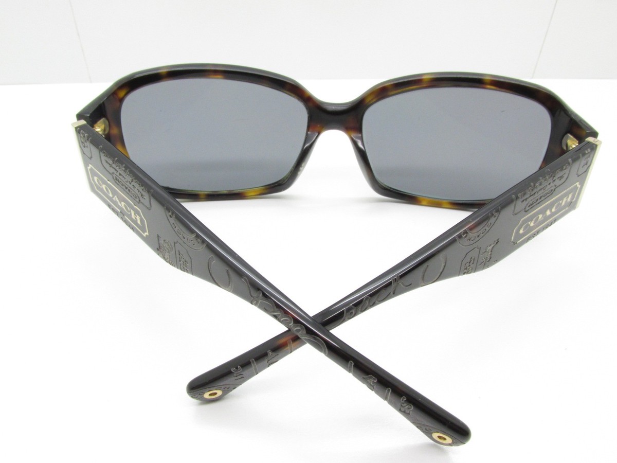 COACH ROWAN S827 DESIGNER SUN GLASSES Black/Silver Radiant Gray Lense Preowned Coach HC7179 gunmetal frame with grey solid lenses. Lenses  main image 4