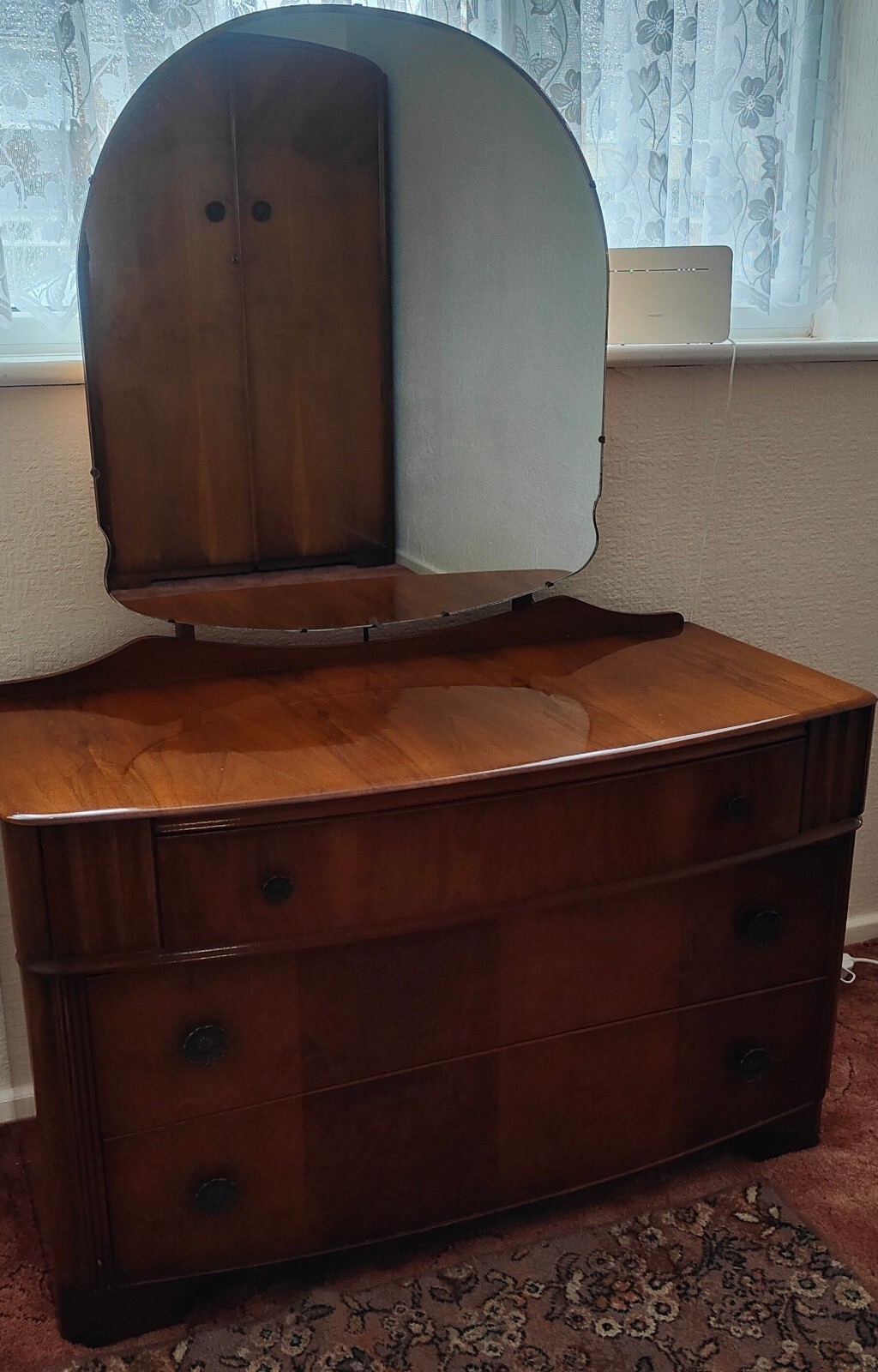 Austin Suite Bedroom Suite Vintage 1950s Wardrobe, Headboard, Dressing