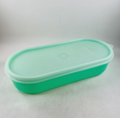 Tupperware Storage Container/Cheese Grater #1375-13 Green w/White Lid