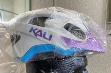 KALI PROTECTIVES PACE MTB Bicycle HELMET, SOLID MATTE WHITE/BLUE/PURPLE, L/XL