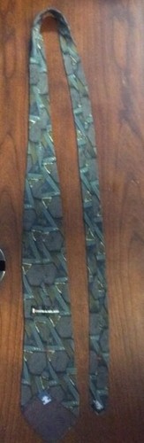 Conte Di Milano Tie Blue, Green Grey Geometric Design GnuFashion - Picture 6 of 12
