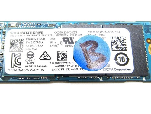 Toshiba KXG6AZNV512G 512GB m.2 NVMe Solid State Drive - Photo 4/4