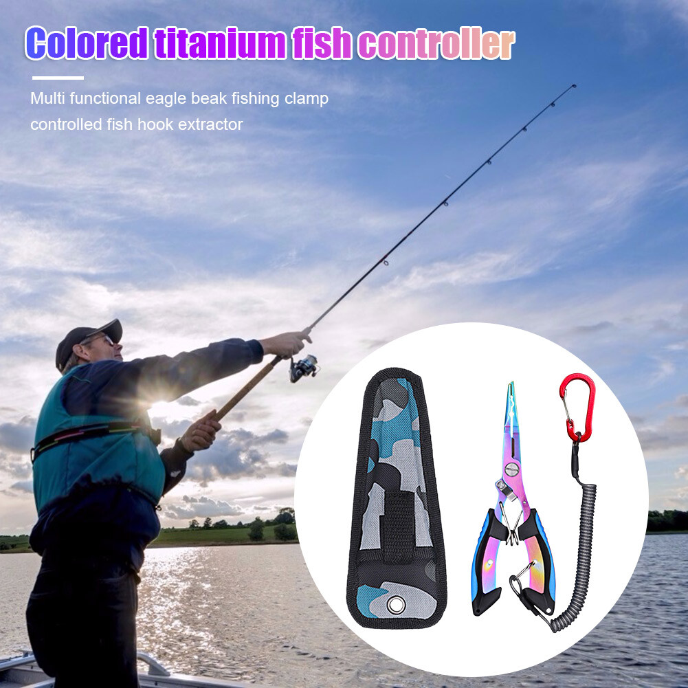 Metal Fishing Pliers Scissors Anti Slip Fishing Hook Pliers Scissors