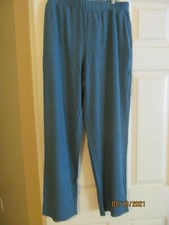 NEW 61 LOGOLori Goldstein Knit Straight Leg Pull-On Pant MED SOLD OUT Blue DUSK
