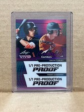 Gavin Turley Trent Caraway 2024 Leaf Baseball 1/1 Pre Production Proof