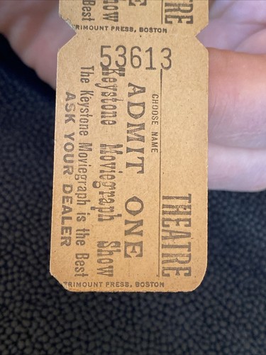 (28) Antique Keystone Moviegraph Film Show Theatre Ticket Trimount Press Boston - Picture 11 of 23