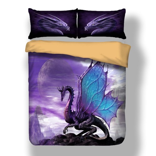 3D Dragon Duvet Cover Animal Bedding Set with Pillow Cases Single Double King eBay