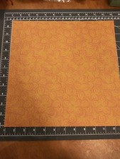 Scrapbook paper lot 12x12 Halloween K Co Orange Swirls pumpkin patch picking 5p