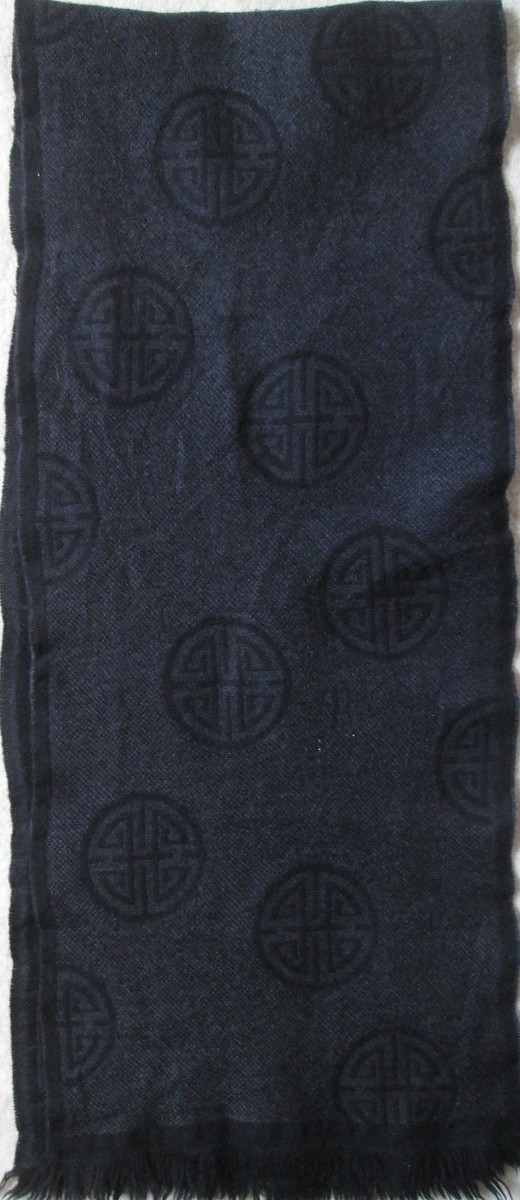 Écharpe Vintage MEDICI En Laine 100% - Dimensions 165 X 42 Cm, Occasion, Couleur Noire
