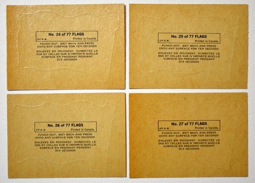 Flags Of The World Stickers/Cards, 1970 O-Pee-Chee (U-Pick - Complete Your Set) - Picture 24 of 60