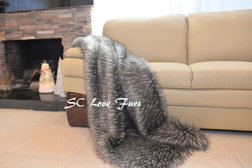 60" 72" 84" Silvery Gray New Exotic Wolf Exotic Coyote USA Throws Blankets 0322 - Picture 4 of 4