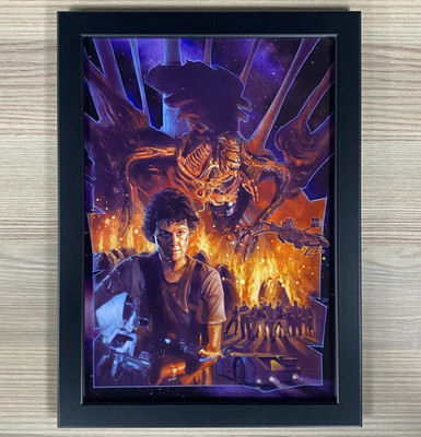 Movie Poster Art Ellen Ripley James Cameron Xenomorph