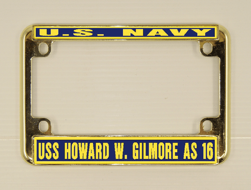 Telaio targa USS HOWARD W GILMORE AS 16 US Navy USN auto-camion-moto - Foto 10 di 11
