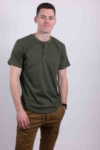 Men's Short Sleeves Henley T-shirt - Picture 23 of 31