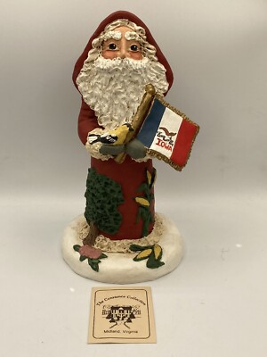 VTG The Constance Collection SANTA Claus Folk Art Signed 1990 State Iowa