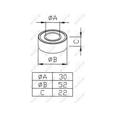 1x Lager, Kompressorwelle NRF 38291 passend für