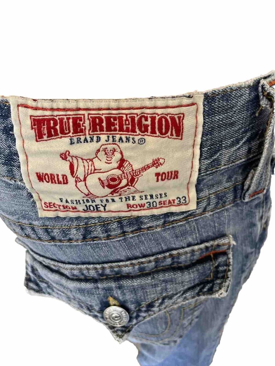 OG VINTAGE True Religion Mens JOEY Jeans Twisted Seam Orange OG VINTAGE True Religion Mens JOEY Jeans Twisted Seam Orange