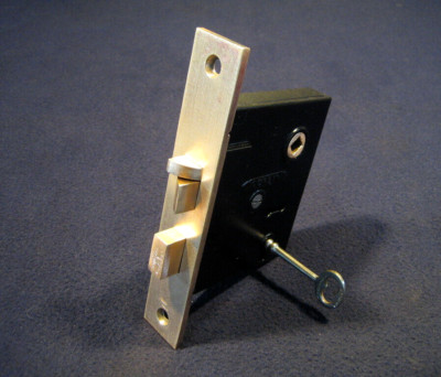 Early Antique Fine Passage Mortise Lock w/ Skeleton Key - Corbin #690 LH -1880's