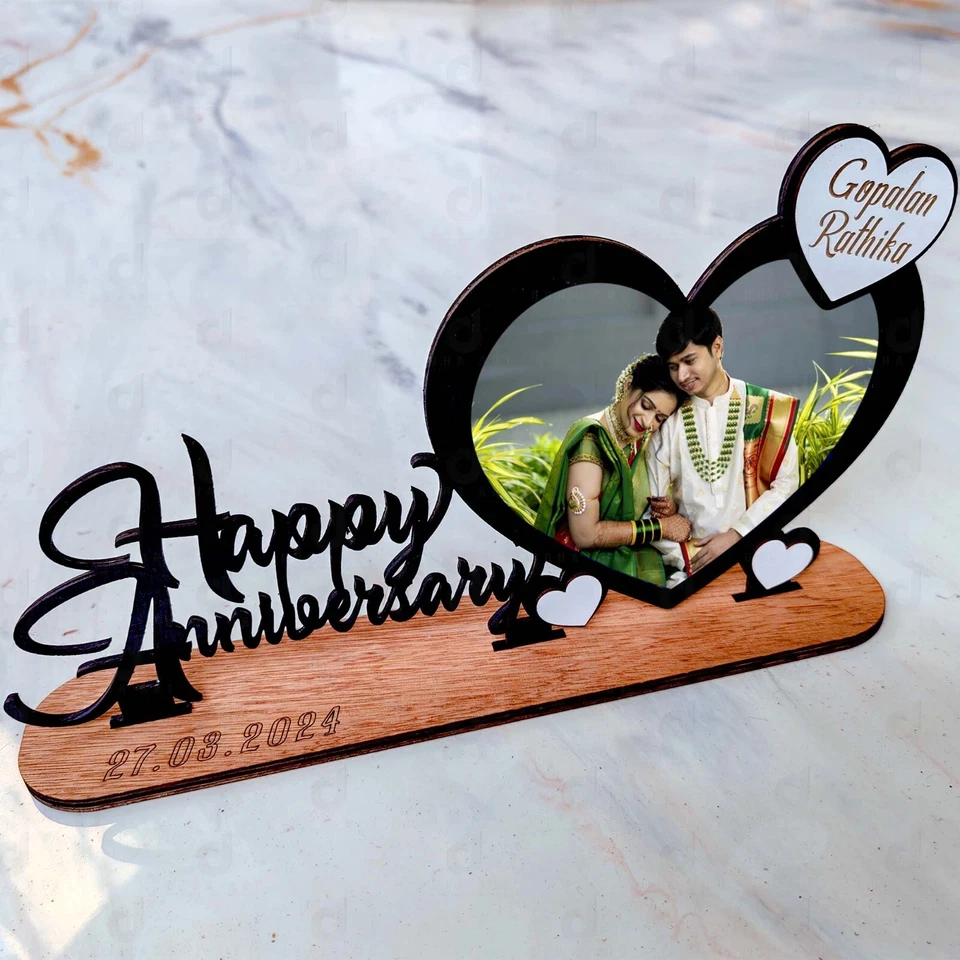 Regalo de madera personalizado con tu foto para feliz aniversario regalo de cumpleaños Foto 3 de 4