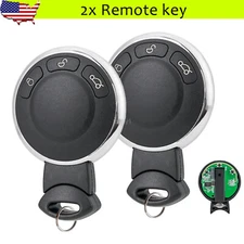 2 For 2007 2008 2009 2010 2011 2012 2013 2014 Mini Cooper Remote Control Key Fob